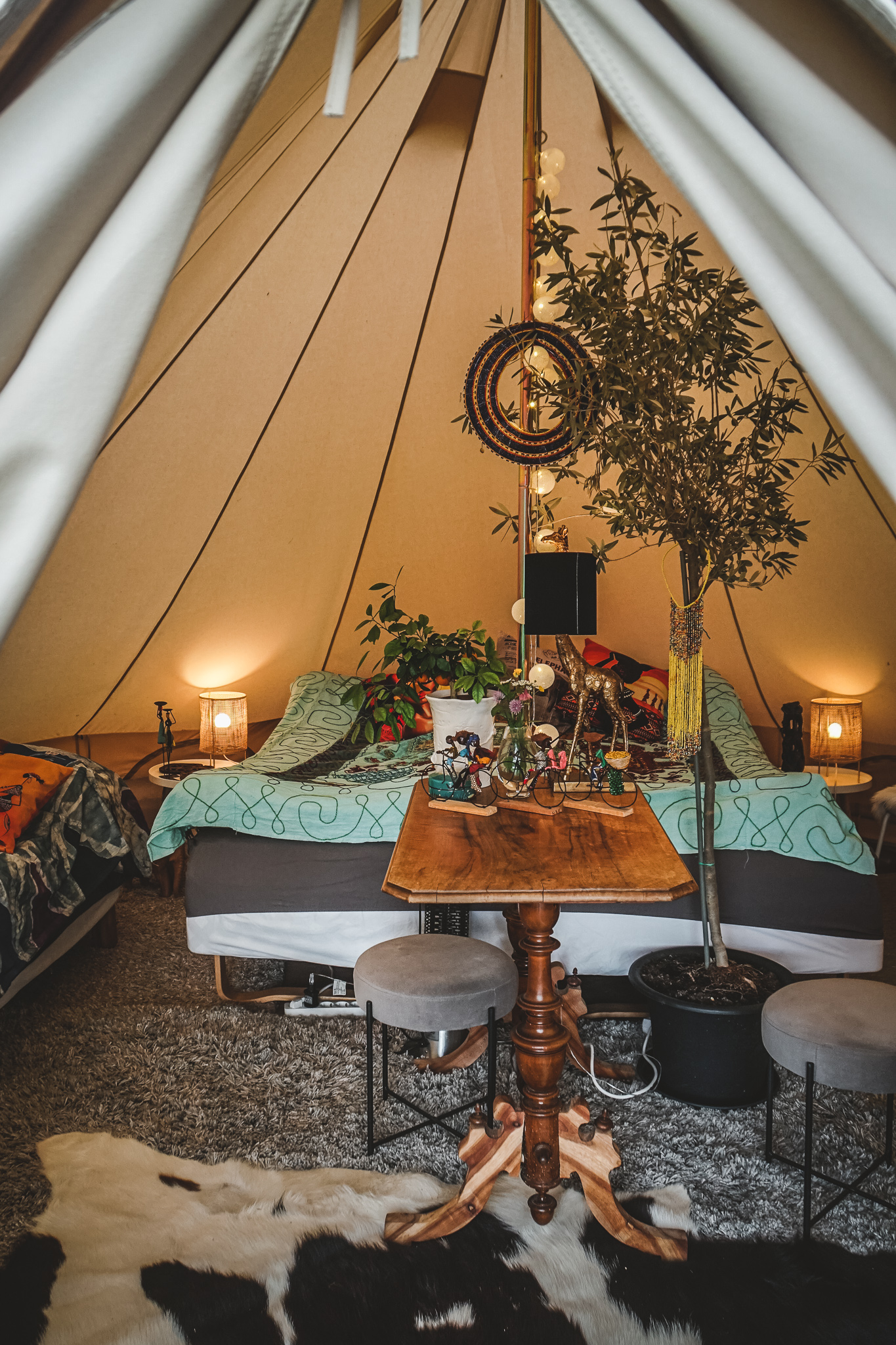 Glamping tält på Sörby Gård