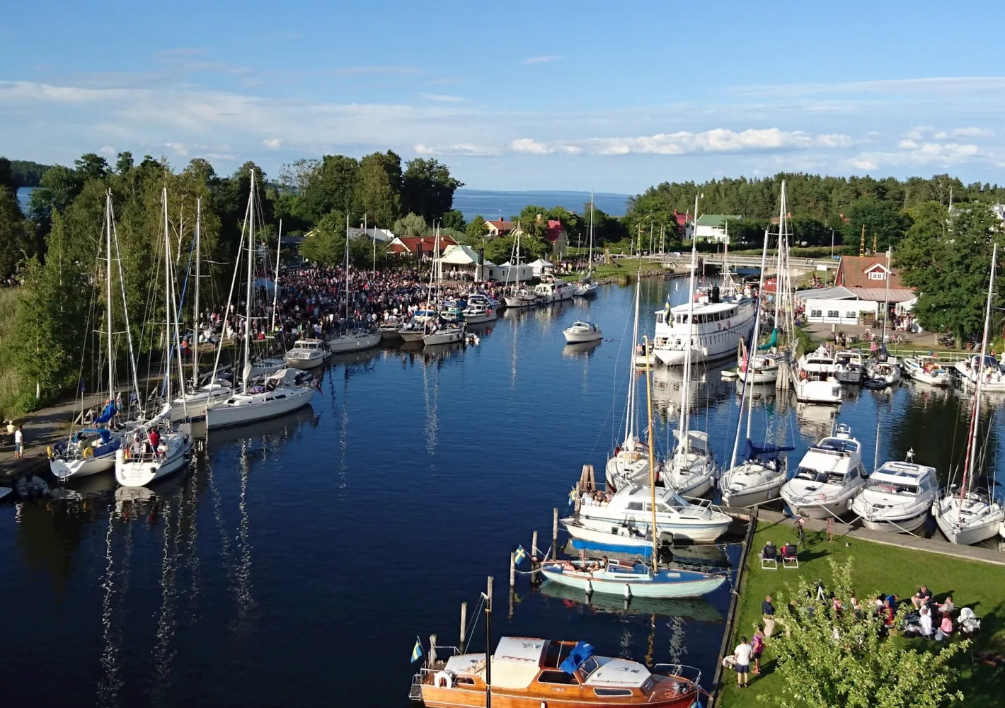 Karlsborgs hamn under evenemang