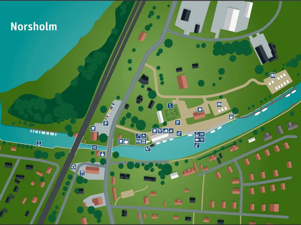Norsholm guest harbour - the gateway to Roxen