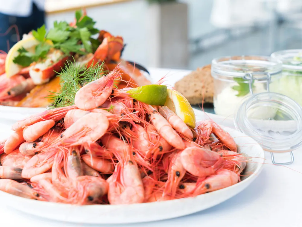 Feast on prawns onboard M/S Ceres